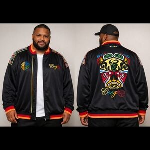 Coogi Embroidered Track Jacket 5XL- 90' S Rare Zip Front-Hip Hop Streetwear